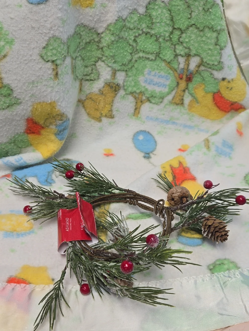 Nwt! 5ft. Decorative Pine & Berry Holiday Coiled Wreath Garland - Red Berries